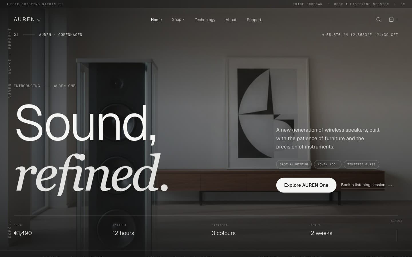 Screenshot van AUREN Audio