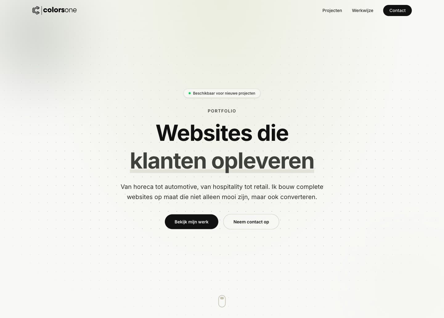 Screenshot van Colorsone Portfolio